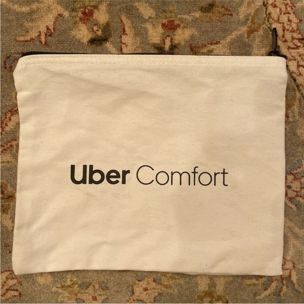 Zip Canvas Bag UBER comfort 8.5x 10” white EUC Reusable Dust Bag Storage Zipper